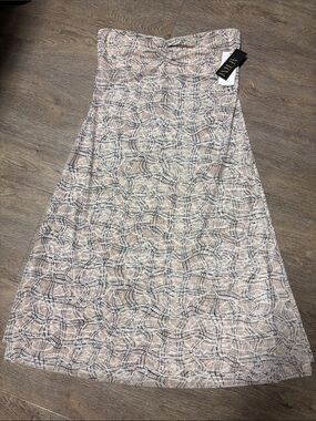 amina sleeveless midi dress afrm AFRM Teal Chain Amina Mesh Midi Dress